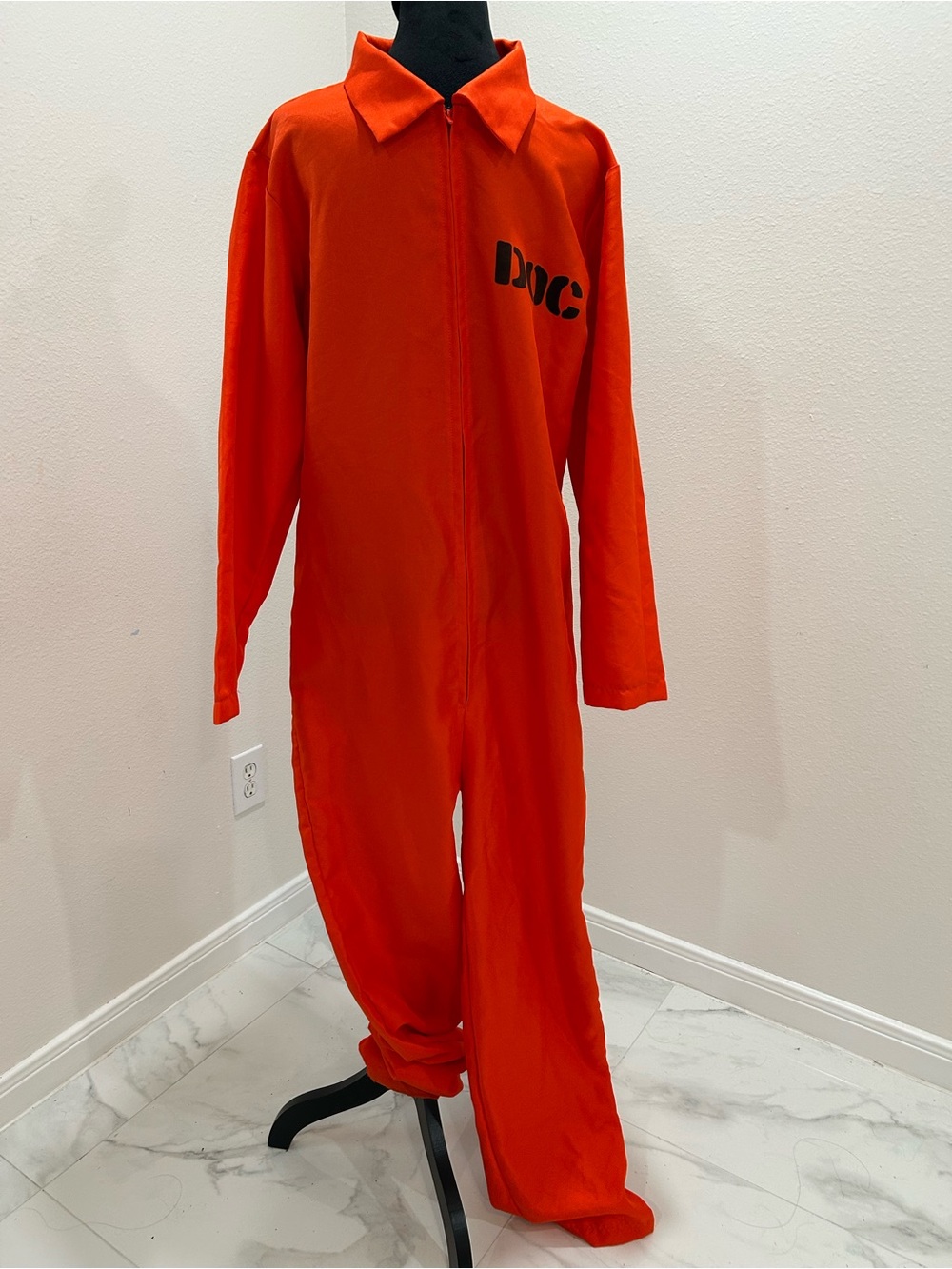 Spirit Teen Orange Zip Front Jumpsuit with DOC Halloween Costume